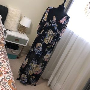 Sheer floral maxi